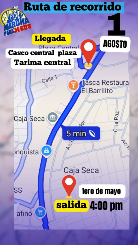Mapa de referencia - RUTA OFICIAL CAJA SECA