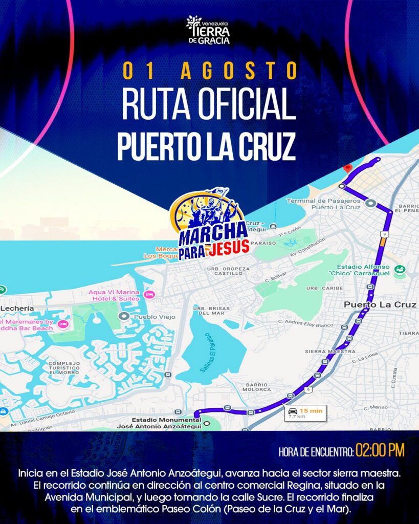 Mapa de referencia - RUTA OFICIAL PUERTO LA CRUZ